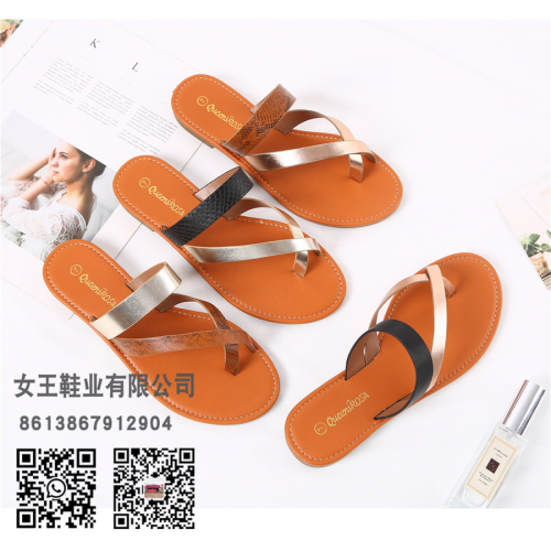 summer fashion women‘s slippers korean color matching flip-flops women‘s shoes beach shoes outdoor slippers wholesale