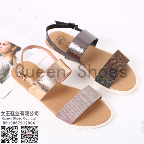 summer white bottom classic women‘s sandals color matching european and american flat for outdoors sandals women‘s spot sandal