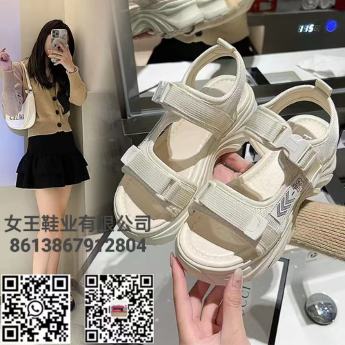 summer new fairy style sports sandals women‘s genuine leather women‘s muffin platform shoes stylish beach casual shoes women