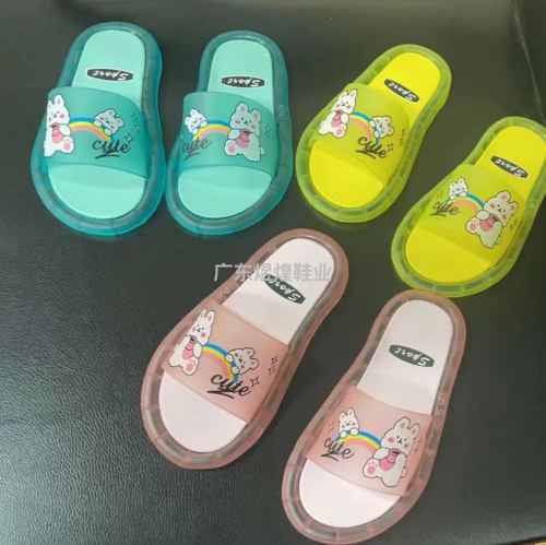 cute glowing children‘s slippers cartoon pattern fashion children‘s shoes slippers foreign trade boys and girls shoes