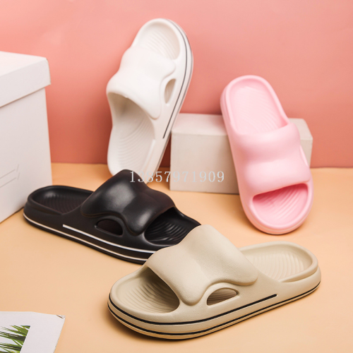 729 new non-slip slippers couple summer poop feeling home indoor bath home eva sandals slippers