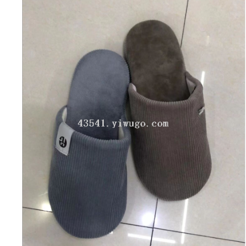 men‘s slippers export floor slippers dot bottom home slippers cozy sole slipper cotton slippers