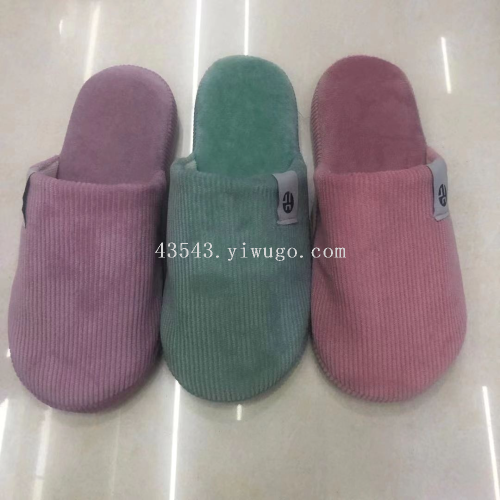 women‘s foreign trade slippers floor slippers color indoor slippers soft bottom dot home slippers
