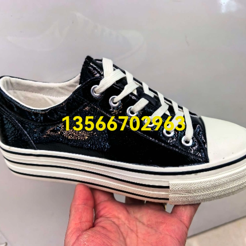 foreign trade original order special offer stock spot thick-soled high-top canvas shoes white shoes leather shoes black thin shoes student shoes