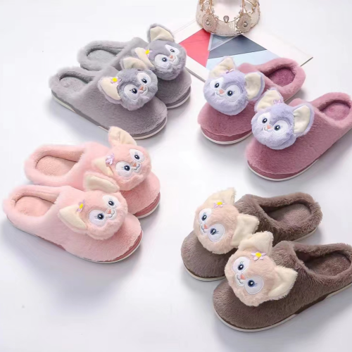 Animal Head Cotton Slippers Shoes Foreign Trade Slippers Non-Slip Winter Soft Bottom Indoor Home Slippers