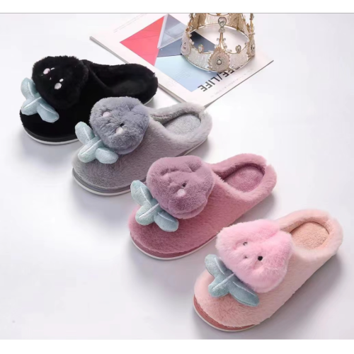New Love Cartoon Cute Women‘s Cotton Slippers Winter Antislip Thick Bottom Plush Animal Cotton Slippers Home Indoor Mop