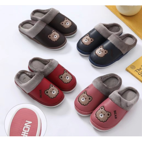 Cartoon Cotton Slippers Women‘s Winter Thick-Soled Cute Indoor Thermal Non-Slip Home Plush Slippers Children‘s Winter Slippers