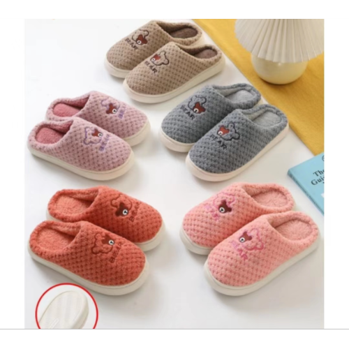 cartoon cute cotton slippers autumn and winter new indoor home soft warm non-slip home winter plush slippers
