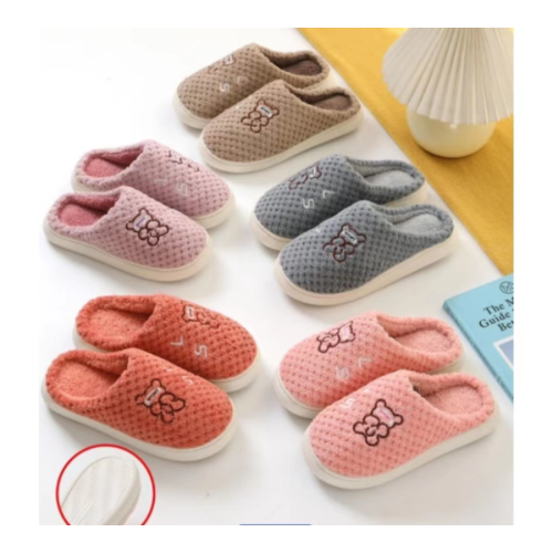 New Slippers Wholesale Autumn and Winter Non Slip Hairy Slippers Female Indoor Couple Cotton Slippers Boys and Girls Kids‘ Slippers