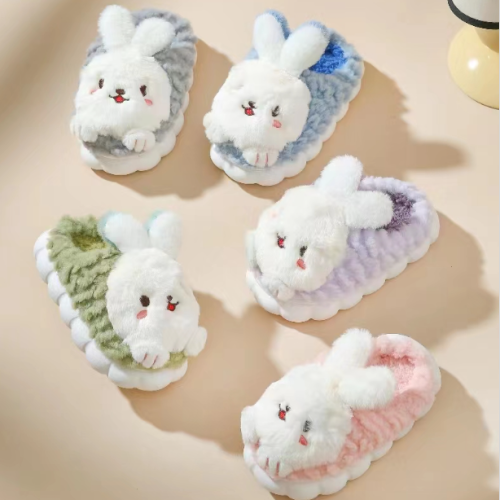 Children‘s Cotton Slippers Boys‘ Indoor Winter Cute Cartoon Girl Non-Slip Soft Bottom Warm Keeping Home Medium and Large Children‘s Slippers