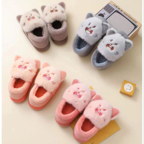 2023 Autumn and Winter New Cute Cartoon Baby Cotton Shoes Children‘s Cotton Slippers Cartoon Thermal Home Children‘s Slippers