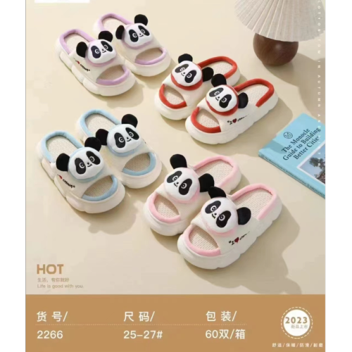 linen slippers cartoon cute home indoor men‘s and women‘s home outdoor sandals sandals foreign trade wholesale