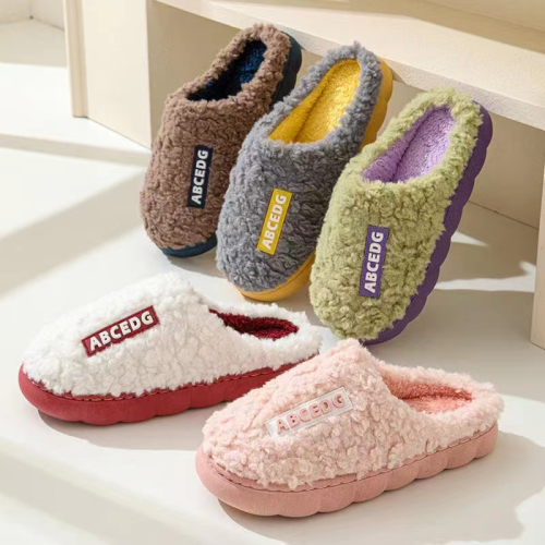 cotton slippers women‘s thick bottom autumn and winter home home couple indoor warm cute non-slip men cotton slippers wholesale