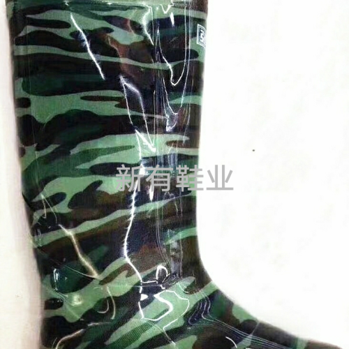 Trx308 Camouflaged Male High Cloth Rain Boots Crystal Bottom Rain Boots Waterproof Non-Slip