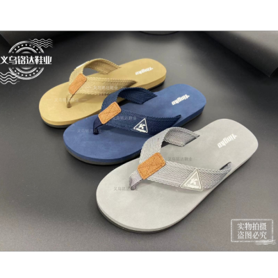 Foreign Trade Handmade Ribbon Strap Face Slice Outsole Flip Flops Wholesale New