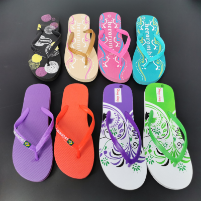 Foreign Trade New Women's Printed Beach Flip-Flops Women's Sandals Factory Custom Wholesale