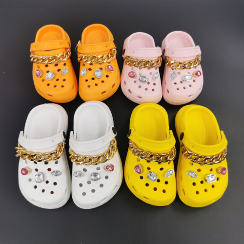 花园鞋链条扣件定制外贸舒适透气洞洞鞋沙滩鞋亚马逊电商爆款