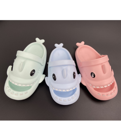 Foreign Trade Shark Slippers Children's Man and Woman Cartoon Soft Bottom Non-Slip Sandals Beach Shoes Eva Rubber and Plastic Customization