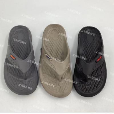 Foreign Trade Flip-Flops Beach Shoes Men's and Women's Slippers Eva One-Time Molding Can Be Customized Wholesale