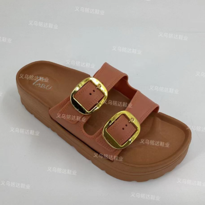 Women's Sandals Eva Sole PVC Strap Face Buckle Beach Shoes Sandals Foreign Trade New Factory Direct Wholesale