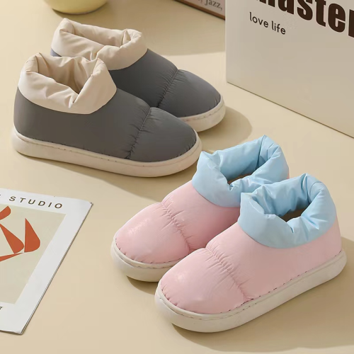 A355 Thick Bottom High Style Cotton Slippers