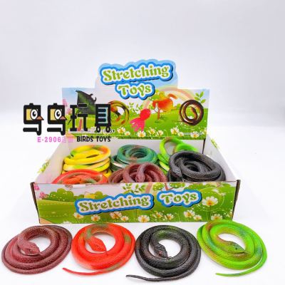 Rubber Snake 75cm Toy Snake Hot Sale Simulation Trick Scary Toy Creative Soft Rubber Snake Stall Toy Lizard
