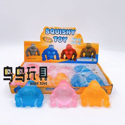 Cross-Border Creative Malt Sugar Gorilla Pressure Reduction Toy Slow Rebound Animal Vent Decompression Squeezing Toy Children's Toys
