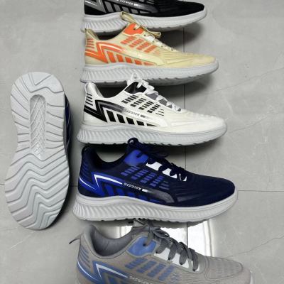 2023pu New Shoes Men's Sports Shoes Korean Fashion Breathable Casual Air Cushion Shoes Trendy Running Shoes