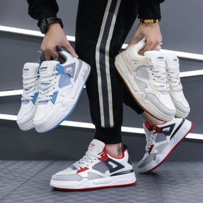 Men's Shoes Spring 2024 New Low-Top Special-Interest Design Casual All-Match Bread Fashion Shoes Green Little Thick Bottom Non-Slip Sneakers
