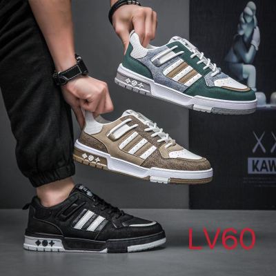 Men's Shoes Spring 2024 New Low Top Special-Interest Design Casual All-Match Bread Shoes Green Little Thick Bottom Non-Slip Sneakers