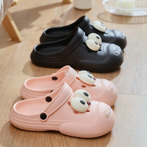 new foreign trade funny fun big eye diy hole shoes baby boy and girl summer outdoor shit feeling couples sandals