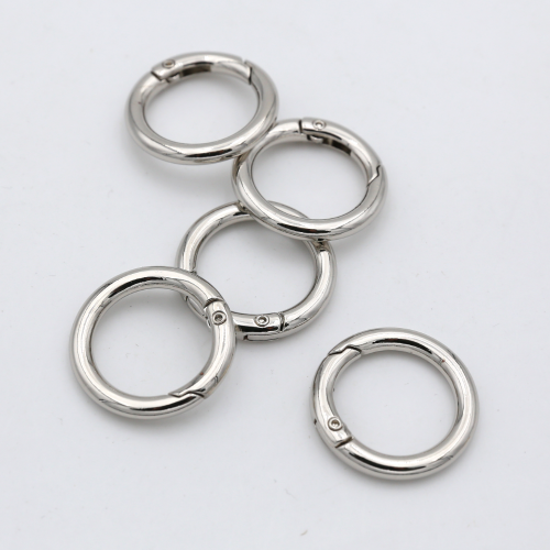factory direct sales zinc alloy hook spring ring round hook cross-border key ring ornament accessories in stock