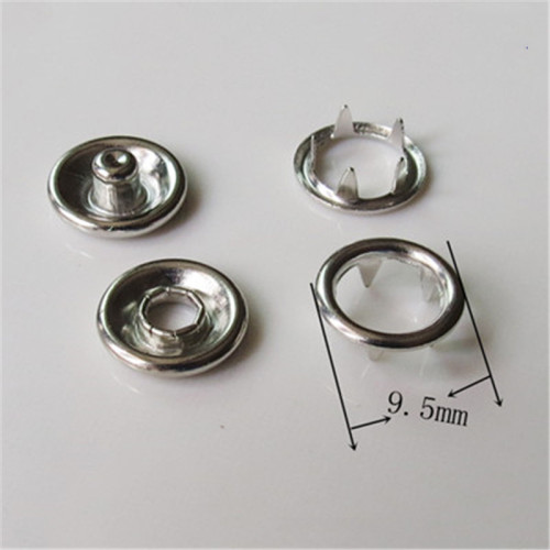 银海仓库现货供应9.5MM铜空心五爪扣五抓扣儿童服装啪啪钮扣