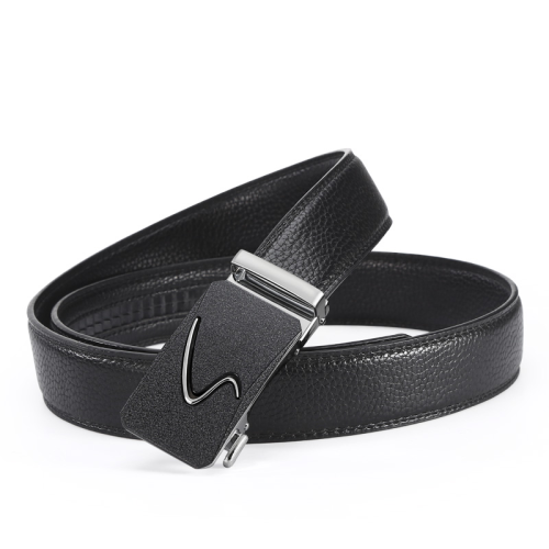 factory wholesale belt men‘s frosted hollow letters all-match alloy comfort click belt casual business pant belt