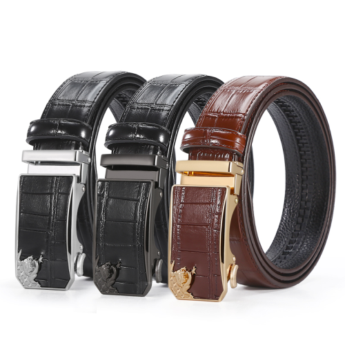 new belt crocodile pattern for men casual business all-match belt automatic buckle fashion jeans strap factory wholesale