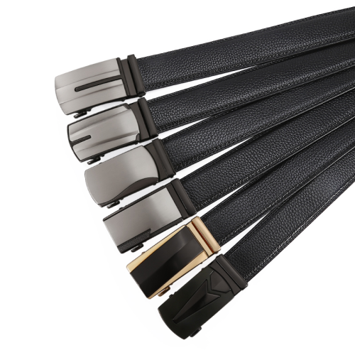 high-end business belt men‘s automatic buckle imitation leather casual suit belt alloy buckle men‘s belt factory wholesale