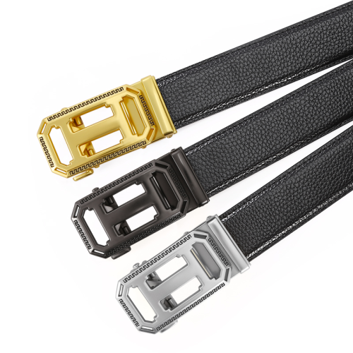new belt men‘s alloy comfort click belt young and middle-aged casual all-match high-end cowhide belt factory wholesale