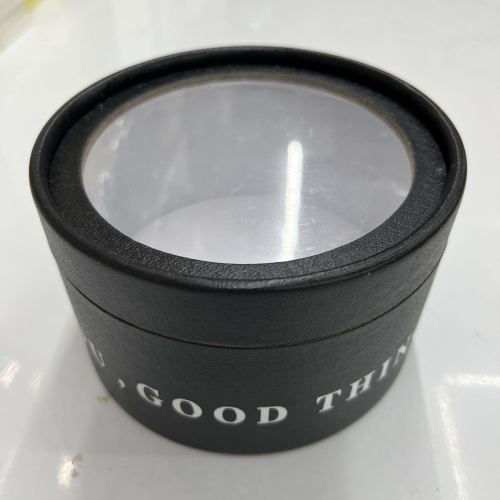 开窗圆桶盒，圆桶盒，荔枝纹圆盒，开窗盒