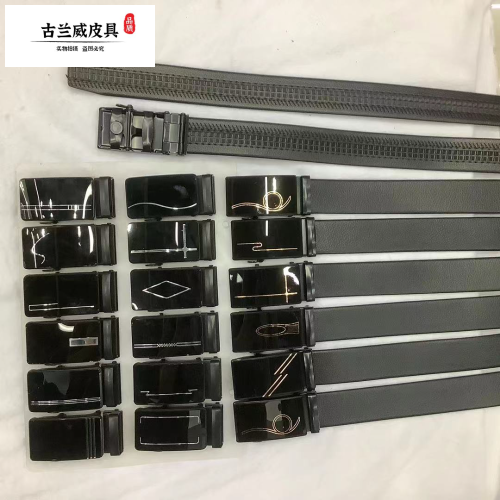 [gu lanwei] lengthened covered full teeth 1.4 m automatic buckle men‘s belt business casual all-match belt in stock