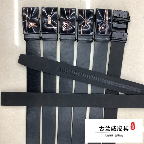 factory wholesale business casual all-match belt pu hand rub pattern super moving bottom automatic buckle belt supermarket stall exclusive