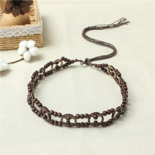 腰链连衣裙配饰皮带民族风蜡绳编织DIY腰带波西米亚风格 现货