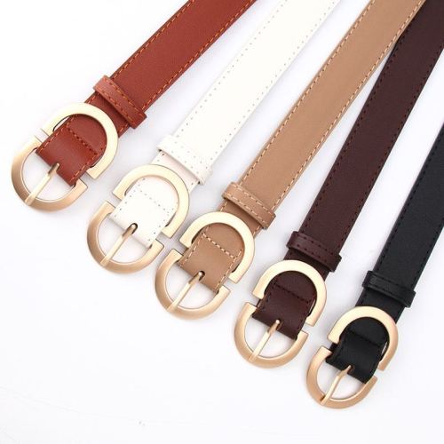 New Korean Style Versatile Women‘s Belt Trendy Coat Belt Women‘s Simple Nude Imitation Leather Belt Fashion Belt