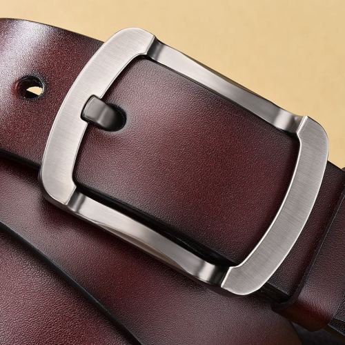 factory wholesale men‘s retro leather belt antique japanese character pin buckle casual cowhide belt one piece dropshipping