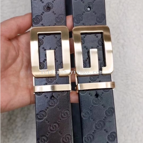 new men‘s first layer pure cattlehide belt fashion versatile young and middle-aged single layer no filling korean style belt