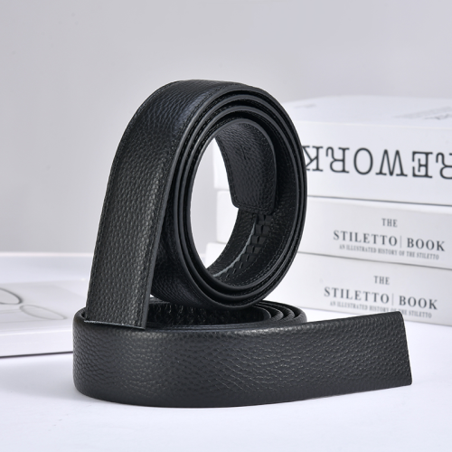 men‘s double-sided first layer cowhide automatic belt body fashion business edge belt headless light strip wholesale