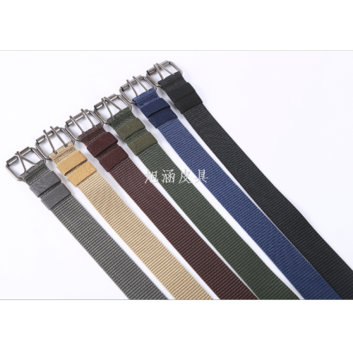 Belt Wire Buckle Belt Fashion Casual Weaving Nylon Pant Belt Simple and Firm Pin Buckle Belt Belt