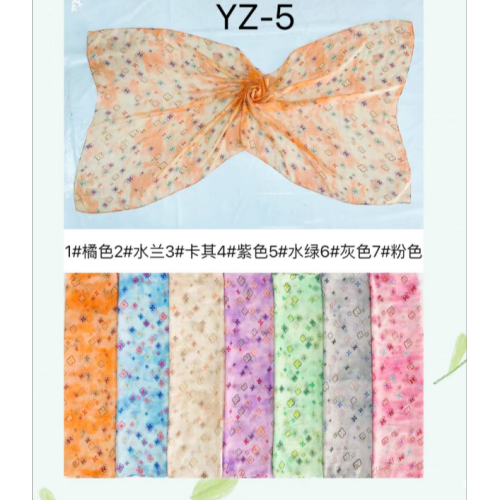 Four-Leaf Clover Printing Pattern Fashion Bali Yarn Scarf Various Colors and Styles