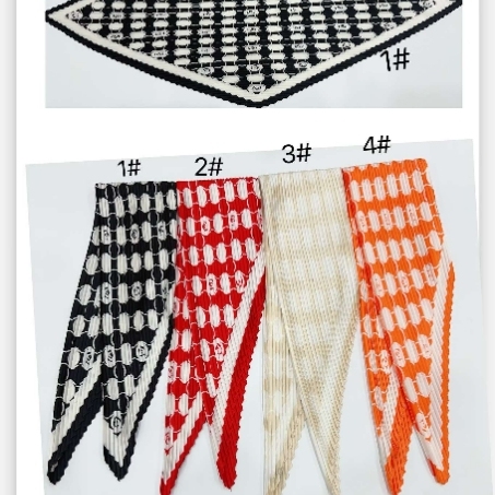 70 crumpled artificial silk small square towel baotou scarf