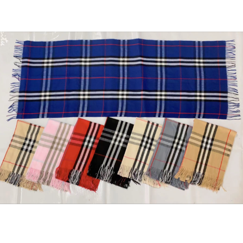 2023 Autumn and Winter New 220G Cashmere-like Plaid Yarn-Dyed Women‘s Warm Scarf