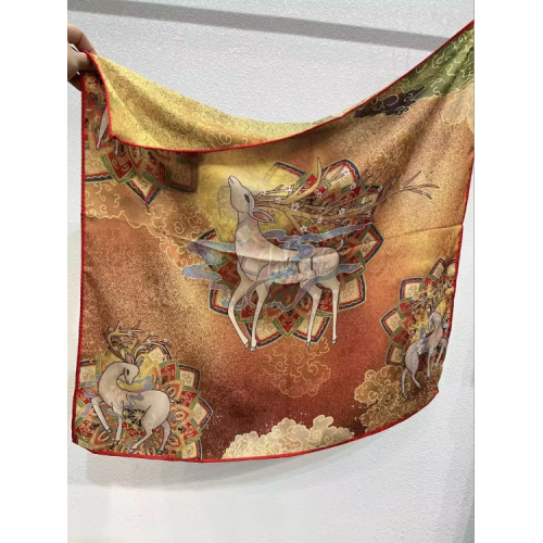 sun protection multi-functional conch double-sided square scarf cheongsam shawl double-sided printed scarf fashion intellectual women